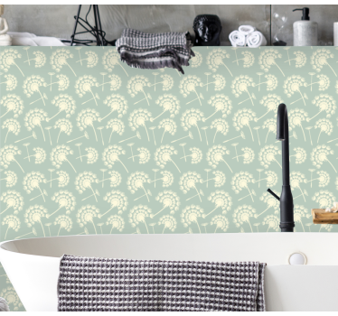 Maskrosor design toalett tapeter - Tenstickers