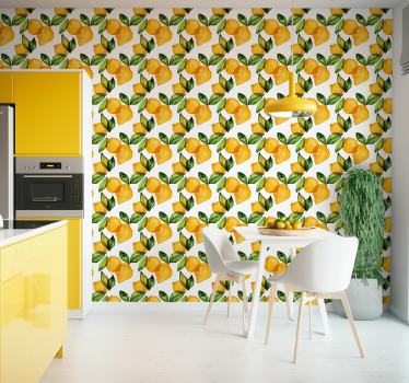 Citron Medelhavsstil Tapet andra dekorativa - Tenstickers