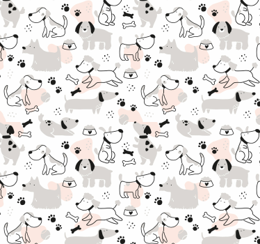 Lekfull hundsamling Tapet hundar - Tenstickers