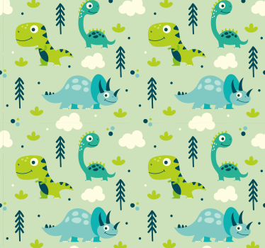 Grön bakgrund plantskola dinosaurus tapeter barn tapeter - Tenstickers