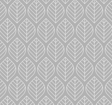 Scandic leaf stil ljusgrå samtida tapet - Tenstickers