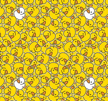 Olika söta vita anka samtida tapeter - Tenstickers
