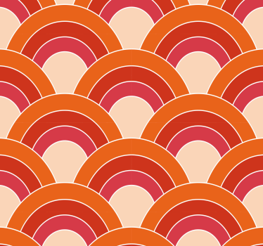 Geometriska kronblad groovy mönster tapeter målningar - Tenstickers