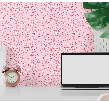 Rosa terrazo toner sten effekt tapet - Tenstickers