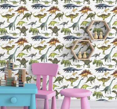 Realistiska dinosaurier barn tapeter - Tenstickers
