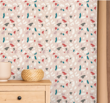Abstrakt beige terrazzo Tapet andra texturer - Tenstickers