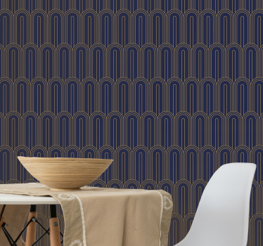 Art-deco lila former cool abstrakt tapet - Tenstickers