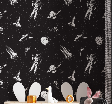 Astronaut i rymden sovrum tapeter - Tenstickers
