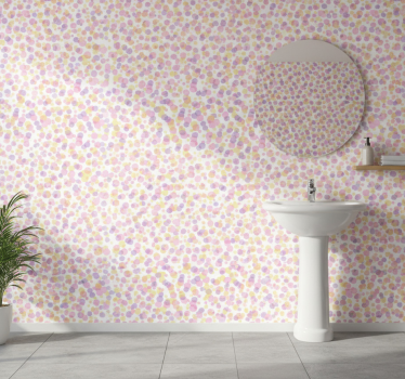 Badrumstapet rosa bubblor mönster - Tenstickers