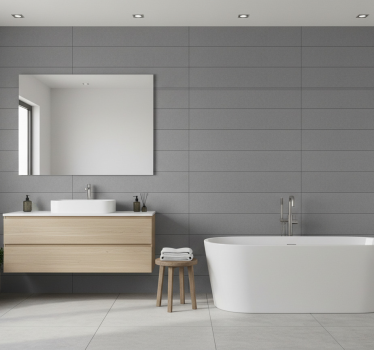 Badrumstapet stilren grå minimalism - Tenstickers