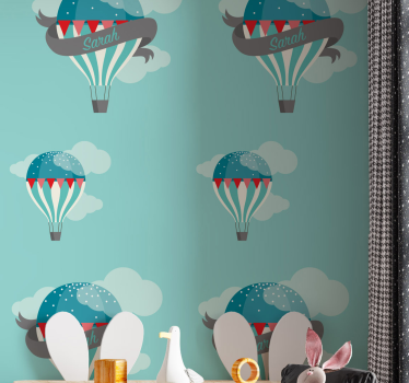 Ballong mjuka färger sovrum tapet - Tenstickers