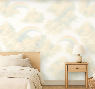 Barn tapet färggfull himmel - Tenstickers