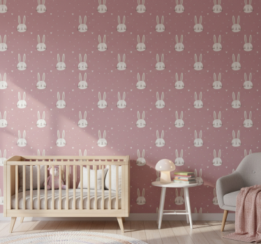 Barn tapet rosa boho mönster - Tenstickers