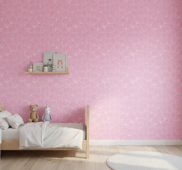 Barn tapet rosa snäckmönster - Tenstickers