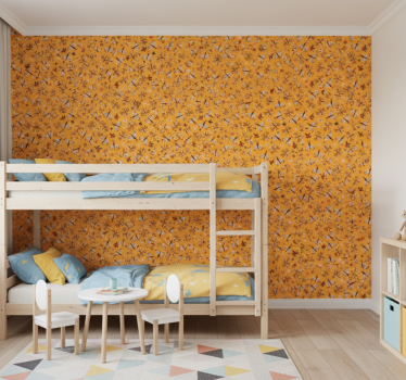 Barn tapet yello traditionell design - Tenstickers