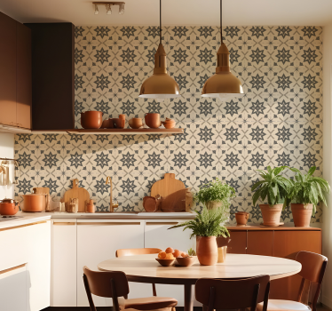 Beige stjärnklar design Tapet plattor - Tenstickers
