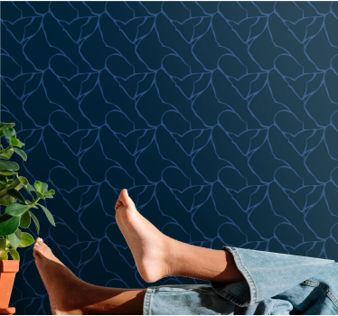 Blå marmor texturerad design marmor effekt tapeter - Tenstickers