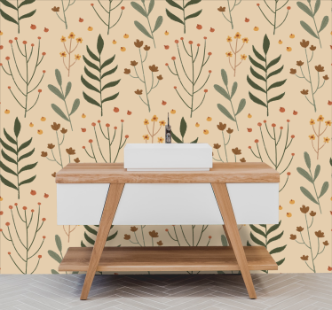 Blommor gamla design hall och trappor tapeter - Tenstickers
