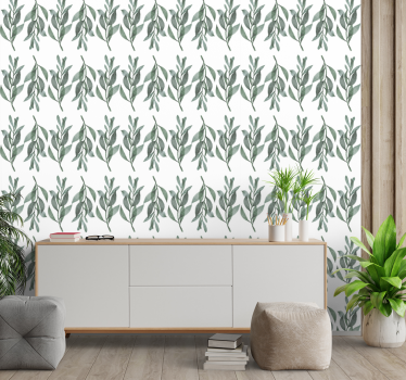 Botaniska lövverk Tapet blad - Tenstickers