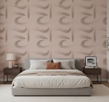 Brun böljande mönstrad Äktenskap tapet - Tenstickers