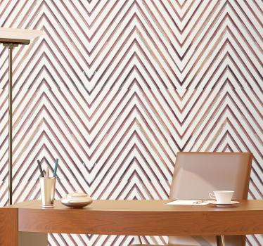 Chevron linjemönster tapet geometriska former - Tenstickers