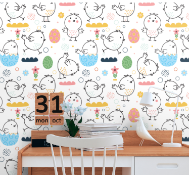 Chick mönster glädje barn tapet - Tenstickers