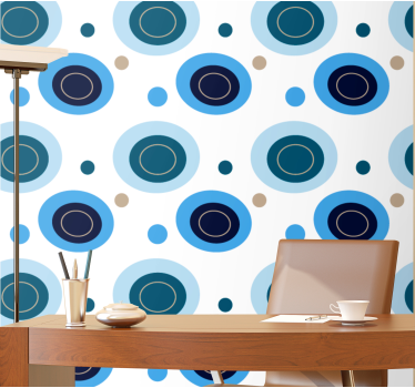 Tapet cirklar, prickar och polka dots abstrakta mönster - Tenstickers