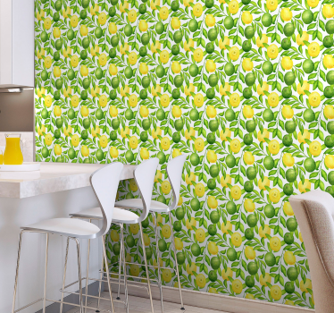 Citroner och lime natur tapeter - Tenstickers