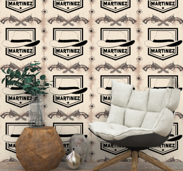 Cowboy hade med namn funktion vardagsrum tapeter - Tenstickers