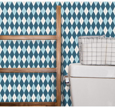 Diamant harlekin tapet geometriska former - Tenstickers