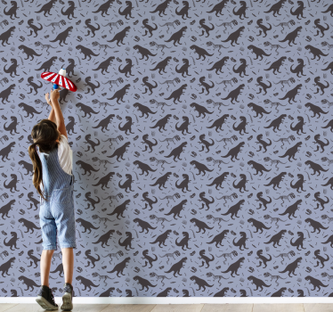 Dinosaurier och barn tapeter - Tenstickers
