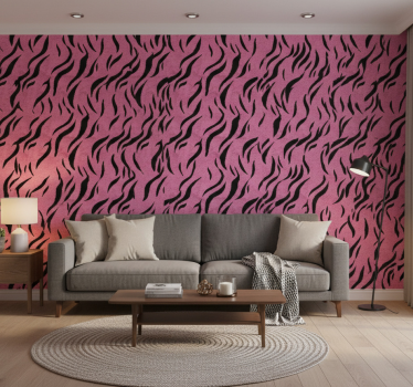 Dyr tapet rosa tigermönster - Tenstickers