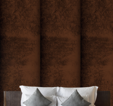 Effekt brun velour design randig tapet - Tenstickers
