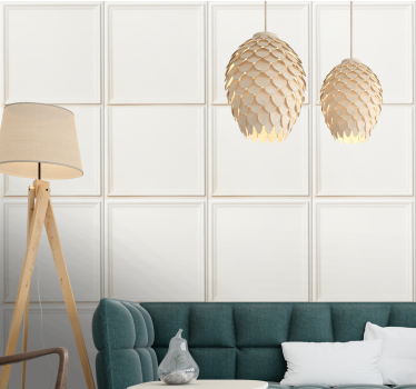 Elegant paneleffekt tapeter med kökstema - Tenstickers