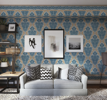 Elegant blommig design Barock tapet - Tenstickers