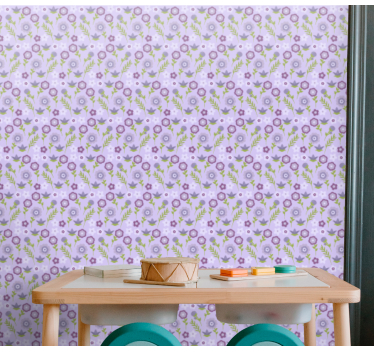 Enkel lila blommor natur tapet - Tenstickers