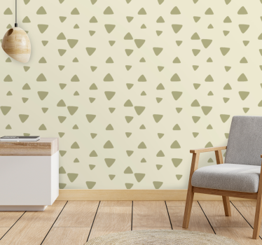 Enkelt beige mönster Tapet trianglar - Tenstickers