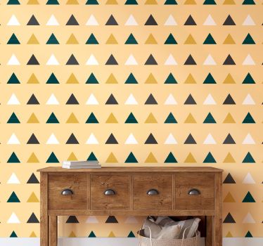 Färgade trianglar geometriska triangel tapeter - Tenstickers