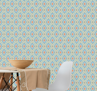 Färgglada geometriska polska blomma natur tapeter - Tenstickers