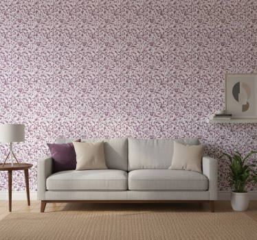 Fondtapet vardagsrum ornamentas leaf paisley - Tenstickers