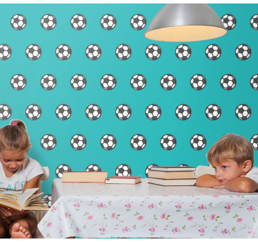 Fotboll mönster barn tapet - Tenstickers