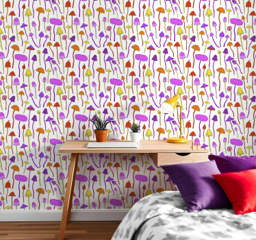 Äktenskap tapet med funky svampmönster - Tenstickers