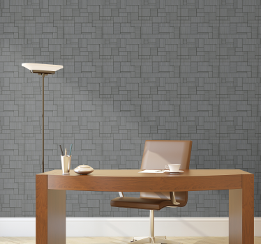 Geometrisk konstruktion texturerat tapet - Tenstickers
