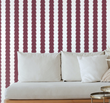 Geometriska bladmönster fondtapet vardagsrum - Tenstickers