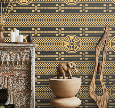 Geometriska orientaliska mönster tapet korridor - Tenstickers