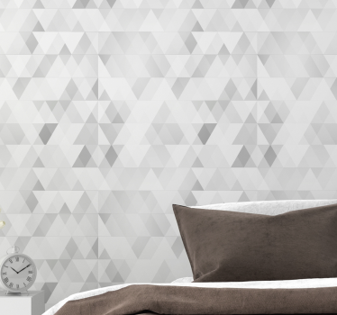 Geometriska grå trainglar geometriska triangel tapeter - Tenstickers