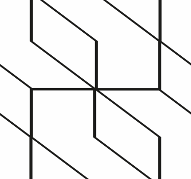 Geometriska hexagon linje mönster fyrkantiga mönster tapet - Tenstickers