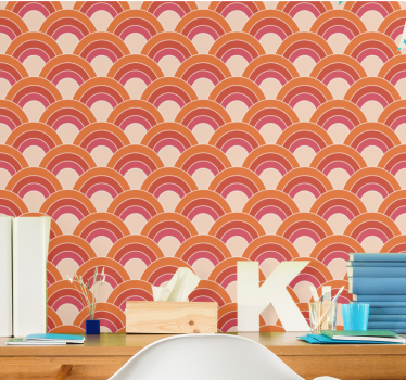 Geometriska kronblad groovy mönster tapeter målningar - Tenstickers