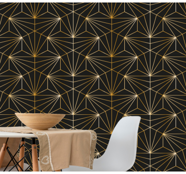 Geometriska linjer fusion tapet geometriska former - Tenstickers