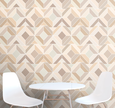 Beige lagerformer geometriska tapeter - Tenstickers